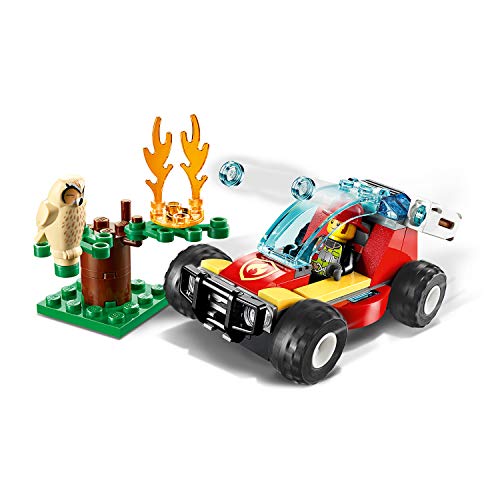LEGO City Fire - Incendio en el Bosque, Set de Construcción, Incluye un Buggy con Cañón de Agua de Juguete, una Minifigura de Bombero y un Búho, a Partir de 5 Años (60247)