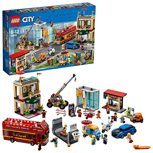 LEGO City - Gran Capital, Juguete Creativo de Construcción con Coche, Hotel, Autobús, Moto y Grúa para Niños y Niñas de 6 a 12 Años, Incluye Minifiguras (60200)