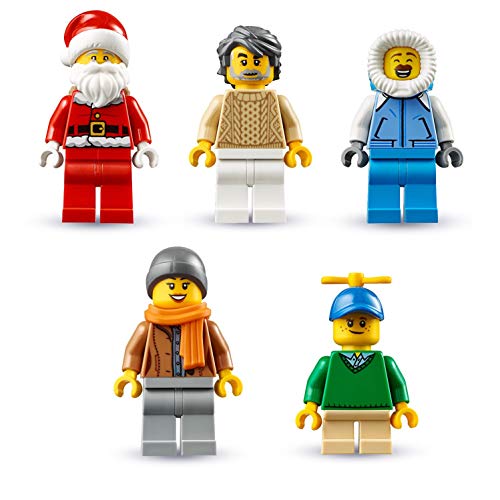LEGO City Town - Calendario de Adviento 2019, Set con 24 Juguetes de Construcción, Incluye Minifigura de Papá Noel y un Perro Husky (60235)