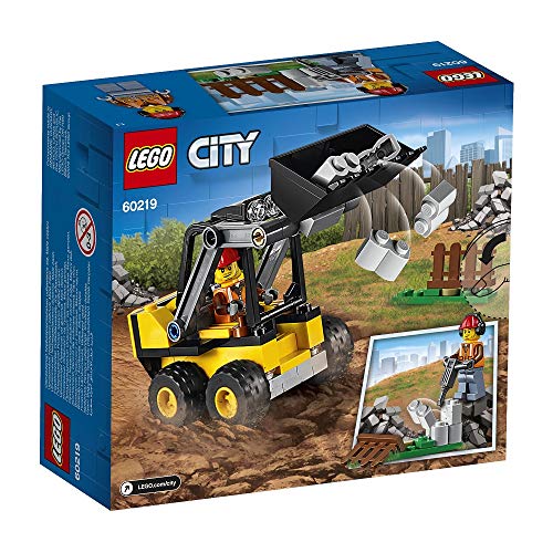 LEGO City Vehicles - Retrocargadora, Grúa de Construcción de juguete, Incluye Minifigura de Obrero (60219)