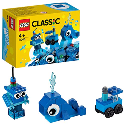 LEGO Classic - Ladrillos Creativos Azules, Juguete de Construcción con Ladrillos de Colores para Desarrollar la Imaginación, Recomendado a Partir de 4 Años (11006) , color/modelo surtido