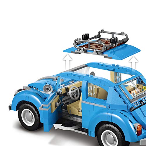 LEGO Creator Expert-Volkswagen Beetle, Set de Juguete construcción de Coche Escarabajo Azul (10252)