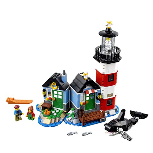 LEGO Creator - Isla del Faro, Juguete de Construcción 3 en 1, Incluye Figuras de Animales Marinos (31051)