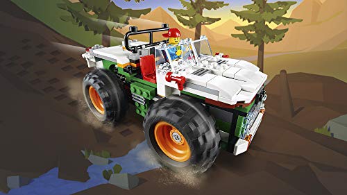 LEGO Creator - Monster Truck Hamburguesería, Juguete de Construcción 3 en 1, Construye un Todoterreno o un Tractor, Set a Partir de 8 Años (31104) , color/modelo surtido