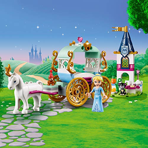 LEGO Disney Princess - Paseo en Carruaje de Cenicienta, juguete imaginativo de construcción (41159)