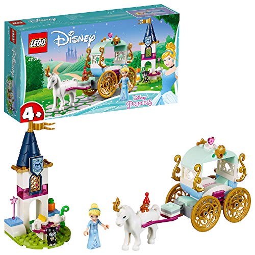LEGO Disney Princess - Paseo en Carruaje de Cenicienta, juguete imaginativo de construcción (41159)