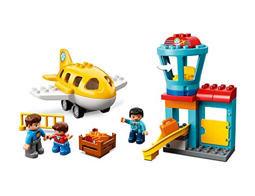 LEGO DUPLO - Town Aeropuerto, Juguete de Construcción de Preescolar para Niños y Niñas de 2 a 5 Años con Avión y Torre de Control (10871)