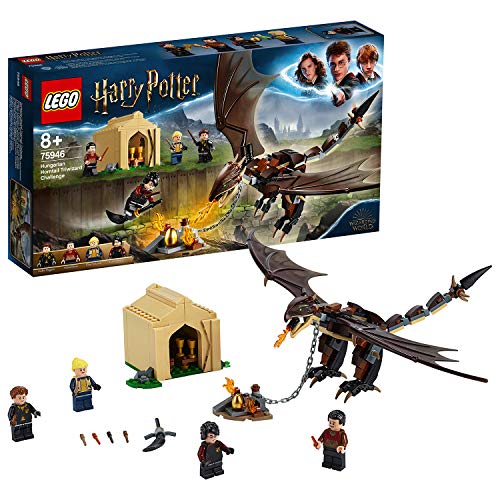 LEGO Harry Potter - Desafío de los Tres Magos Colacuerno Húngaro, Set de Construcción de Juguete para Recrear Mágicas Aventuras, Incluye Minifiguras de los Personajes (75946)