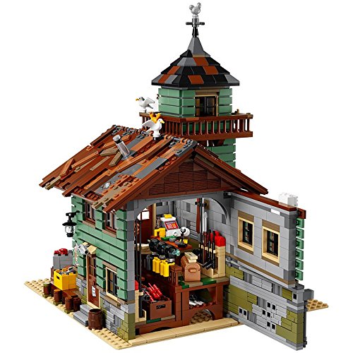 LEGO Ideas- Antigua Tienda de Pesca Set de construcción de Edificio pesquero con Minifiguras de Pescadores y muñecos de gaviotas, Recomendado a Partir de 12 años (21310)