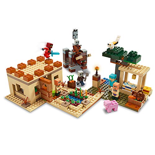 LEGO Minecraft - La Invasión de los Illager, Juguete de Construcción Basado en el Videojuego, Set para Recrear las Aventuras de Minecraft (21160) , color/modelo surtido