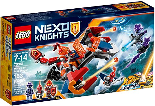 LEGO Nexo Knights - Bot Dragón Bombardero de Macy, Juguete de Construcción con Dragón Robótico y Caballeros (70361)