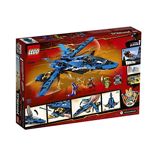 LEGO Ninjago - Caza Supersónico de Jay, set con avión de juguete de construcción para aventuras ninja (70668)
