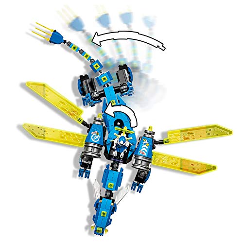 LEGO Ninjago - Ciberdragón de Jay, Set de Construcción con Minifiguras de Jay, Nya y Unagami, Juguete Inspirado en Prime Empire (71711)