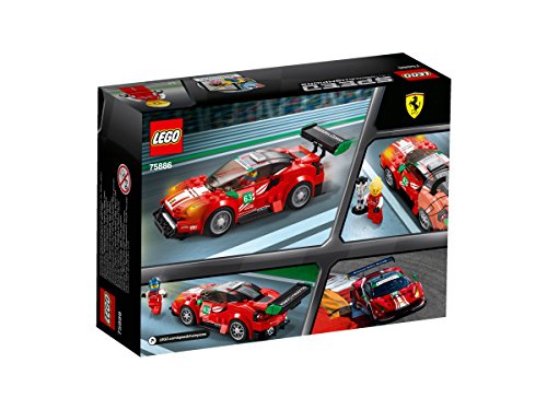LEGO Speed Champions - Ferrari 488 GT3 "Scuderia Corsa", Juguete de Construcción de Coche de Carreras Rojo para Niños y Niñas de 7 a 14 Años (75886)
