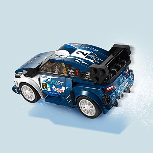 LEGO Speed Champions - Ford Fiesta M-Sport WRC, Juguete de Construcción para Niñas y Niños de 7 a 14 Años de Coche de Carreras Azul (75885)