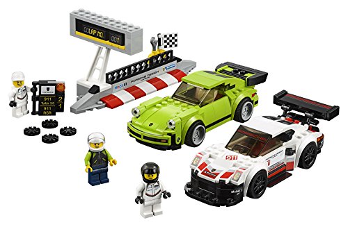 LEGO Speed Champions - Porsche RSR y 911 Turbo 3.0, Juguete de Coches de Carreras para Construir, Jugar y Exponer, Incluye Minifiguras de Pilotos y Barrera de Boxes (75888)