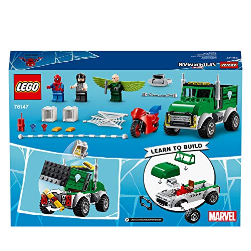 LEGO Super Heroes - Asalto Camionero del Buitre, Set de Construcción para Fans de Marvel, Recomendado a Partir de 4 Años, Incluye un Camión de Juguete y la Moto de Spider-man (76147)