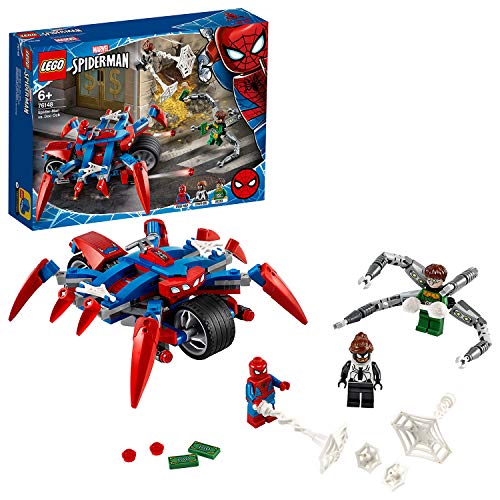 LEGO Super Heroes - Spider-Man vs. Doc Ock, Juguete de Construcción 2 en 1 del Universo Marvel, Incluye una Moto y Minifigura de Spider-girl (76148)