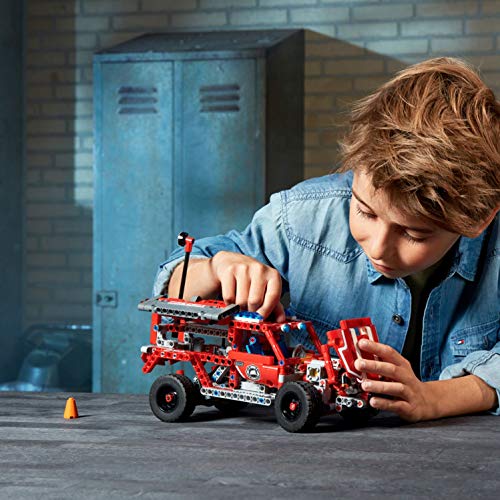 LEGO Technic - Equipo de Primera Respuesta, Juguete de Bomberos 2 en 1 para Construir para Niños y Niñas de 9 a 16 Años, Incluye Sistema Cabestrante (42075)