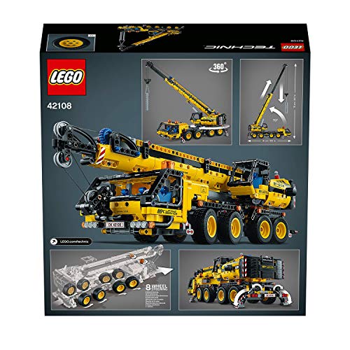 LEGO Technic - Grúa Móvil, Set de Construcción de Vehículo de Obra de Juguete con Brazo Móvil, Recomendado a Partir de 10 Años (42108) , color/modelo surtido