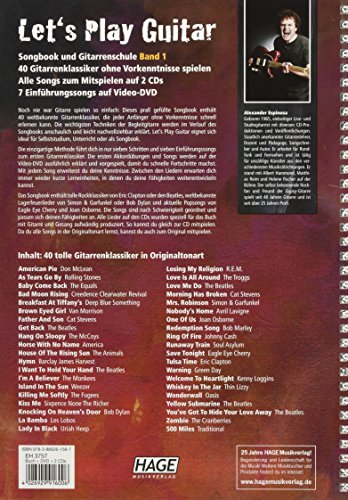 Let'S Play Guitar Band 1: Songbook Und Gitarrenschule - Gitarre Spielen Lernen MIT 40 Gitarrenklassikern: Songbook und Gitarrenschule + DVD + 2 CDs. ... Beatles, Rolling Stones, Green Day uvm.