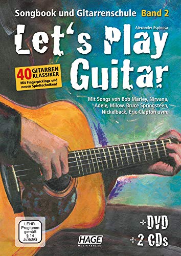 Let's Play Guitar Band 2: Songbook und Gitarrenschule + DVD + 2 CDs. Mit Songs von Bob Marley, Nirvana, Adele, Milow, Bruce Springsteen, Nickelback, Jason Mraz uvm.