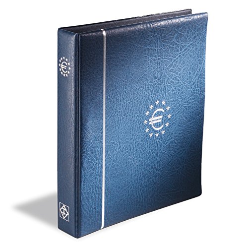 Leuchtturm 336883 Álbum de monedas de euro en formato OPTIMA, azul