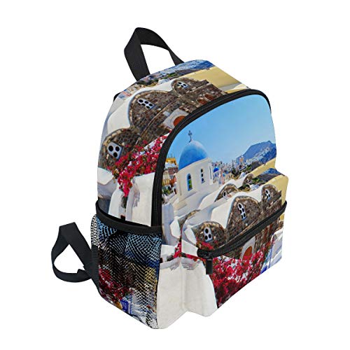 LIANCHENYI Santorini Paisaje Unisex Outdoor Daypacks bolsas 2º 3º grado Mochila escolar para niños y niñas
