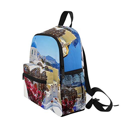 LIANCHENYI Santorini Paisaje Unisex Outdoor Daypacks bolsas 2º 3º grado Mochila escolar para niños y niñas