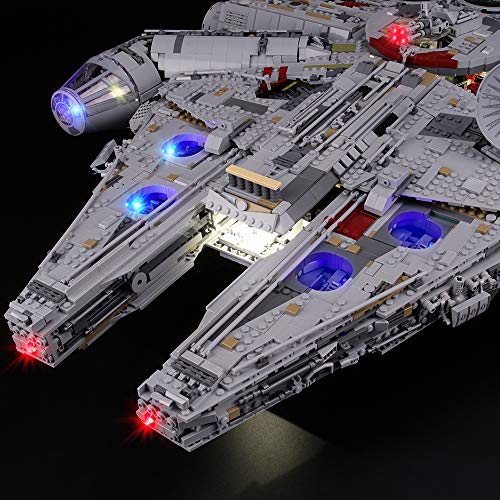 LIGHTAILING Conjunto de Luces (Star Wars Halcón Milenario Ultimate) Modelo de Construcción de Bloques - Kit de luz LED Compatible con Lego 75192 (NO Incluido en el Modelo)