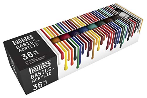 Liquitex Basics - Set de pintura acrílica Basics 36 tubos de 22 ml, varios colores
