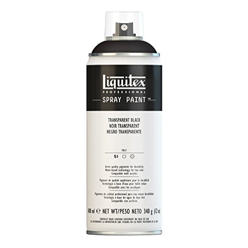 Liquitex Professional - Acrílico en spray, 400ml, negro transparente