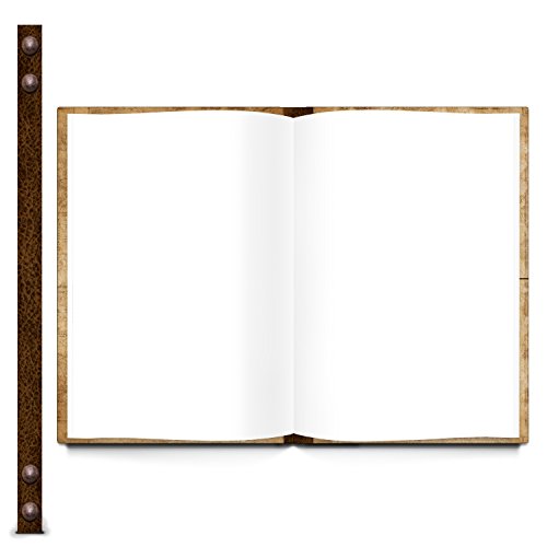 Logbuch-Verlag cuaderno de notas en estilo antiguo vintage rústico DIN A4 libro de tapa dura marrón con motivo de ancla y mapamundo - páginas en blanco