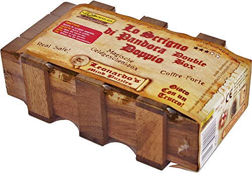 LOGICA GIOCHI Art. Caja de Pandora - Caja Secreta - Dificultad 3/6 Difícil - Rompecabezas De Madera - Colección Leonardo da Vinci (Doble)