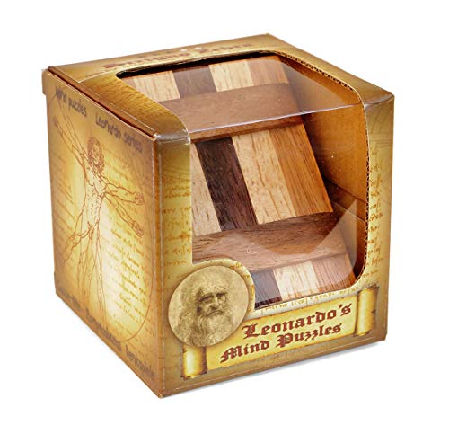 LOGICA GIOCHI Art. Cajafuerte Cebra - La Caja Secreta - Dificultad Dificil 3/6 - Rompecabezas de Madera - Colección Leonardo da Vinci