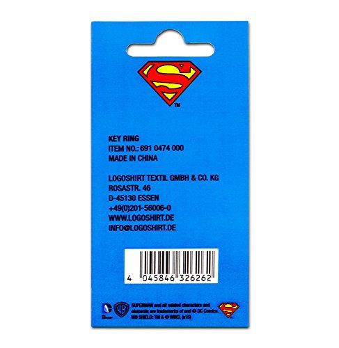 Logoshirt DC Comics - Superhéroe - Superman Logo Llavero - Key-Ring - Coloreado - Diseño Original con Licencia