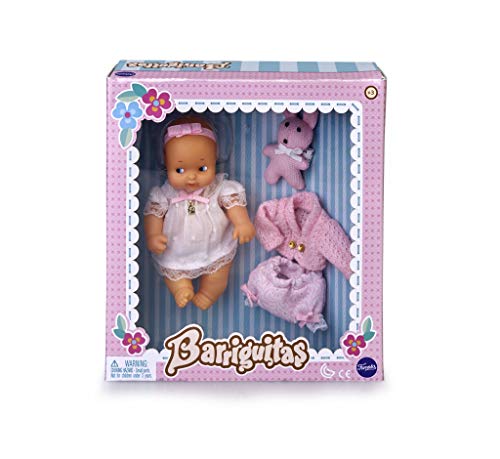 los Barriguitas- Set de bebé con ropita Rosa y Mascota de Punto (Famosa 700015698)