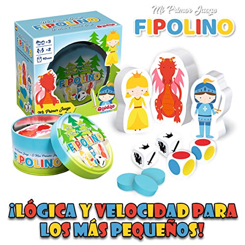 LUDILO-Fipolino mesa para niños, familia educativo, mi primer juguete, viaje, juego playa, Lógica y velocidad 80870