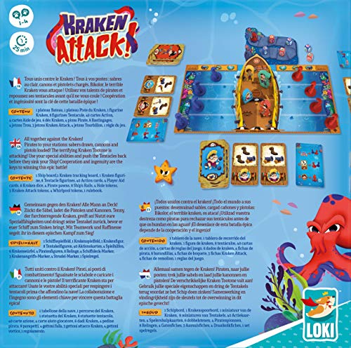 Lúdilo Kraken Attack Mesa, Juegos de Cartas (Loki 61687)