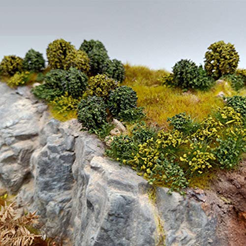 LZDseller01 12 Piezas de árboles Modelo Mixto, arbustos de Grupos de vegetación en Miniatura para Arena de Paisaje de ferrocarril de Tren Modelo, árboles Falsos para proyectos, 60x60x100 mm