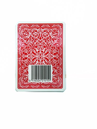 Maestros Naiperos- Alfa baraja Poker, Jumbo, 55, Cartas, Estuche de plástico, Calidad Gran Casino, Color Azul y Rojo (envío Aleatorio) (130003092)