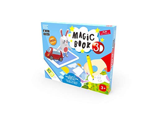 Magic Book 3D - Libro Pizarra Magnética. Creatividad con Lápiz mágico y Borrador. App y Juegos 3D