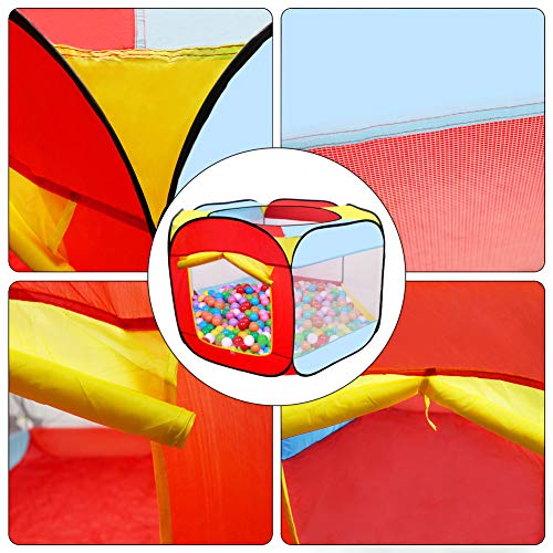 MAIKEHIGH Juego de Pelota para niños, Juego de Pelota Plegable Juego para bebé Tienda de Patio Hexágono portátil Pop Up Ball Pool Interior Casa de Juegos al Aire Libre (Bolas no Incluidas)