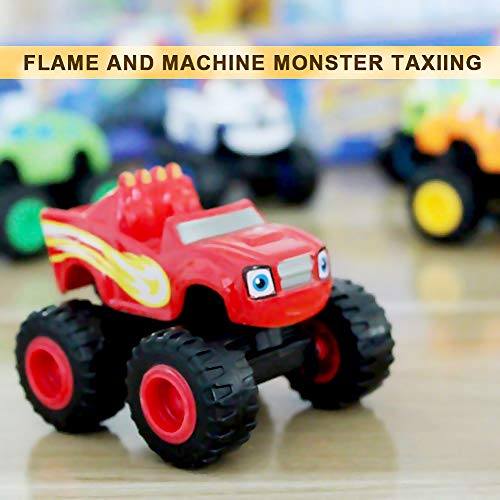 Mallalah 6 Pack de Juguetes para niños y Monster Machines Super Stunts Blaze Kids Truck Car Regalo para niños en cumpleaños Navidad Toys Juguetes para niños de 1 2 3 años