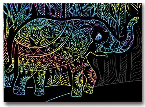 Mammut 158007 - Juego Completo de 4 imágenes para rascar, diseño de Animales, Arco Iris, rascadores e Instrucciones, para niños a Partir de 3 años