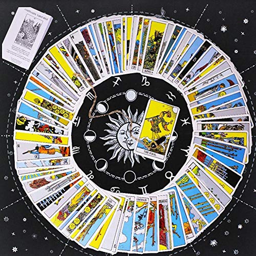 Mantel De Tarot, 12 Constelaciones De AstrologíA Tarot De AdivinacióN Mantel, Tela De Cartas De Tarot De Altar, Para Los Amantes Del Tarot Y Los Hogares Diarios 50×50cm (Morado)