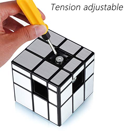 Maomaoyu Cubo Mirror 3x3 3x3x3 Mirror Cube Puzzle Magico Cubo de la Velocidad Espejo Plata