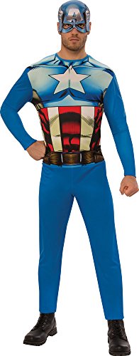 Marvel - Disfraz de Capitan América para hombre, Talla XL adulto (Rubie's 820955-XL)