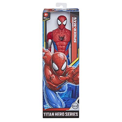 Marvel- Figura Spiderman Web Warriors Titan con 5 Puntos DE ARTICULACIÓN 30 CM Mod. SDOS, Color Multicolor. (Hasbro E73295L2)
