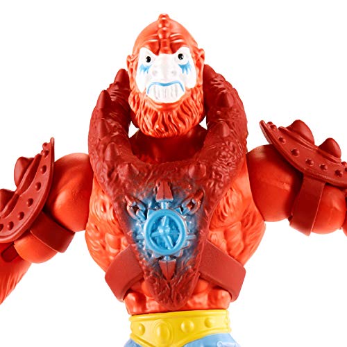 Masters of the Universe Origins Beast Man, figura de acción para niños y niñas +6 años (Mattel GNN92)